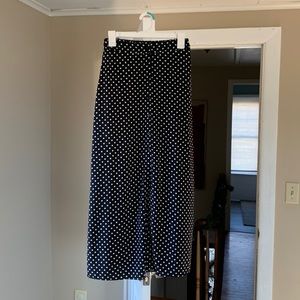 Forever 21 Black & White Polka Dot Button Down Maxi Skirt Women’s Size Small